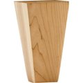 Hardware Resources 2-1/4" Wx2-1/4"Dx4-1/2"H Oak Square Tapered Shaker Bun Foot BF34-5-OK
